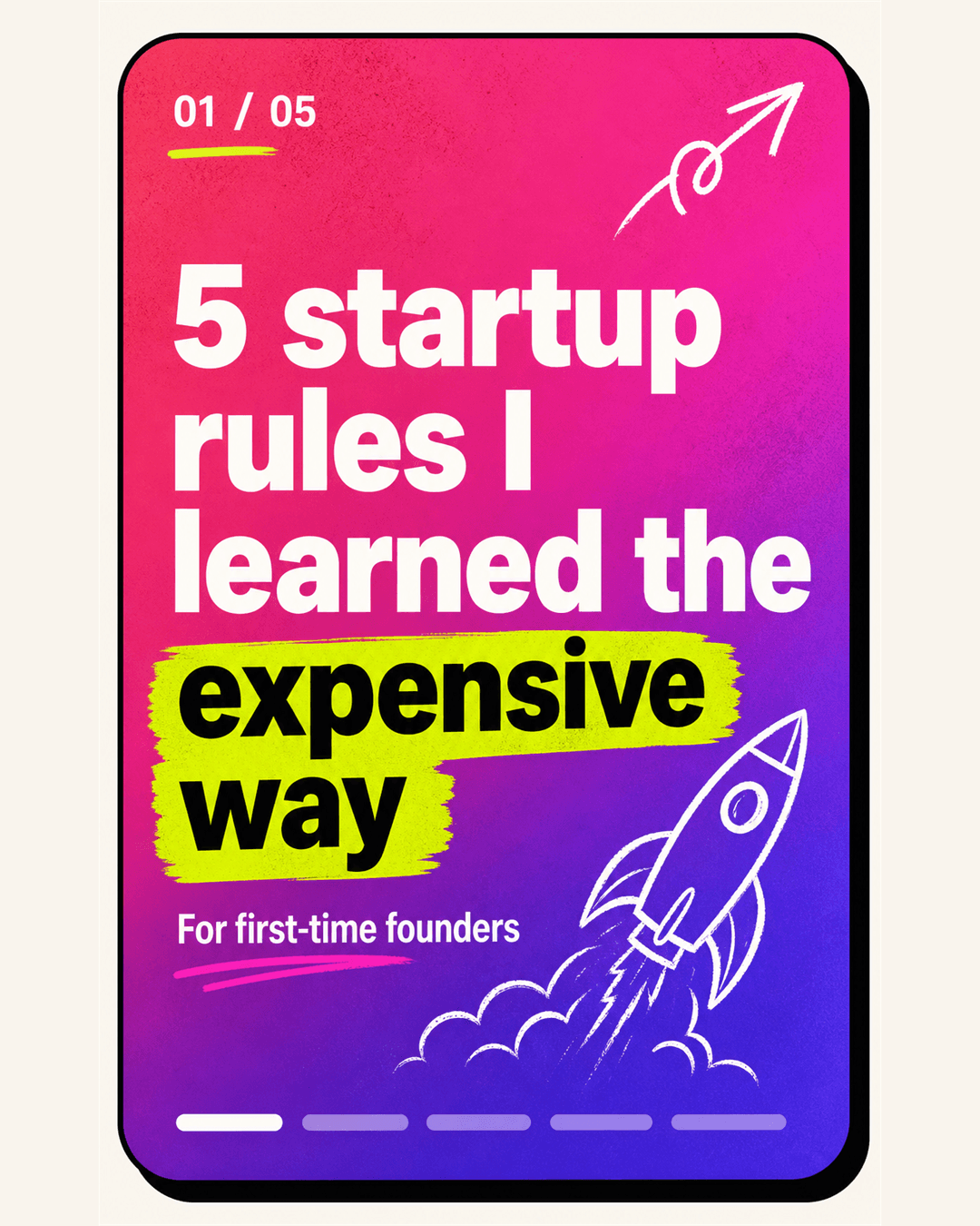 Startup tips Instagram carousel slide 1 of 5