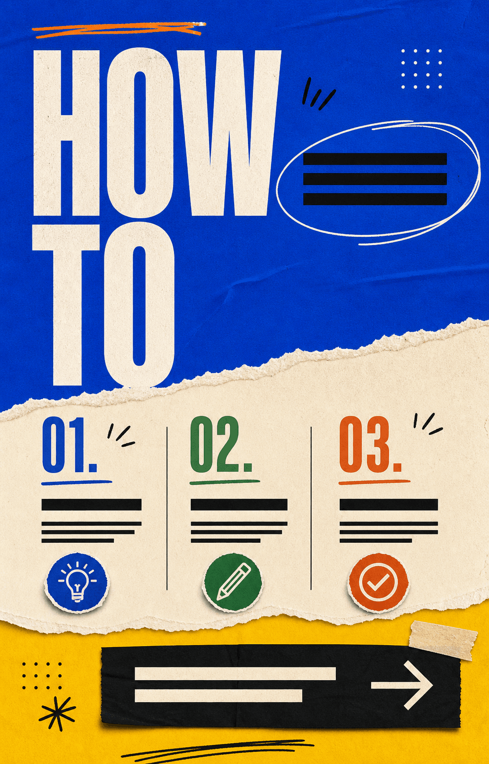 Bold tutorial carousel template preview