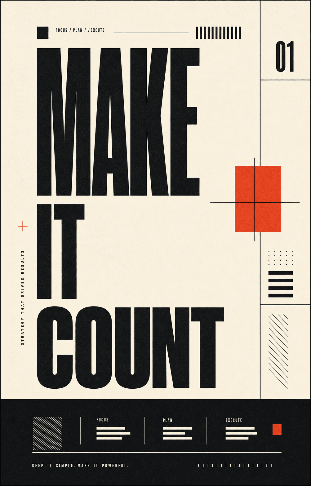 Brutalist editorial carousel template preview