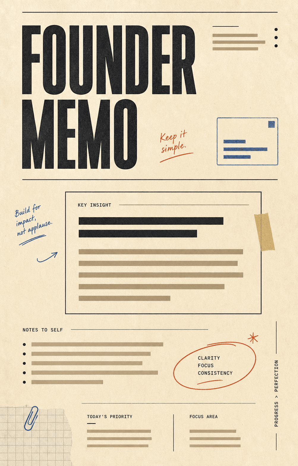 Founder memo carousel template preview