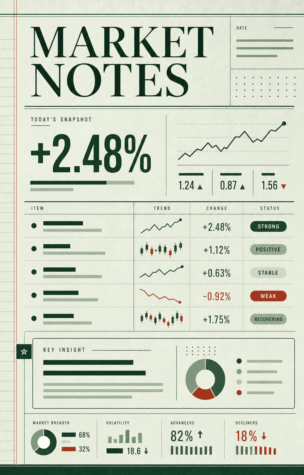 Market ledger carousel template preview