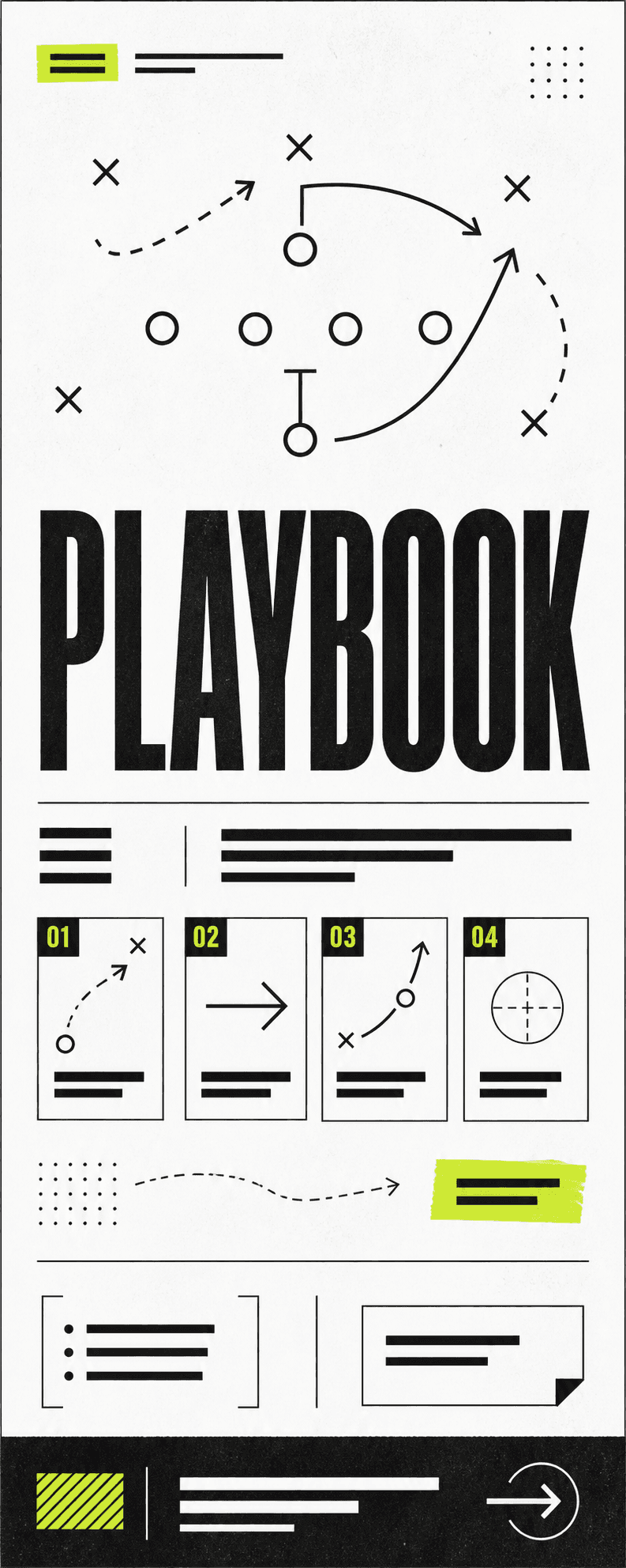 Monochrome playbook carousel template preview