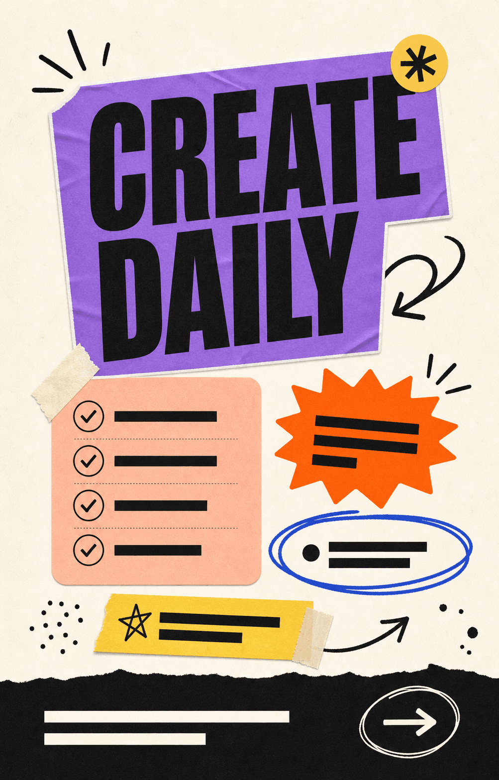 Playful creator carousel template preview