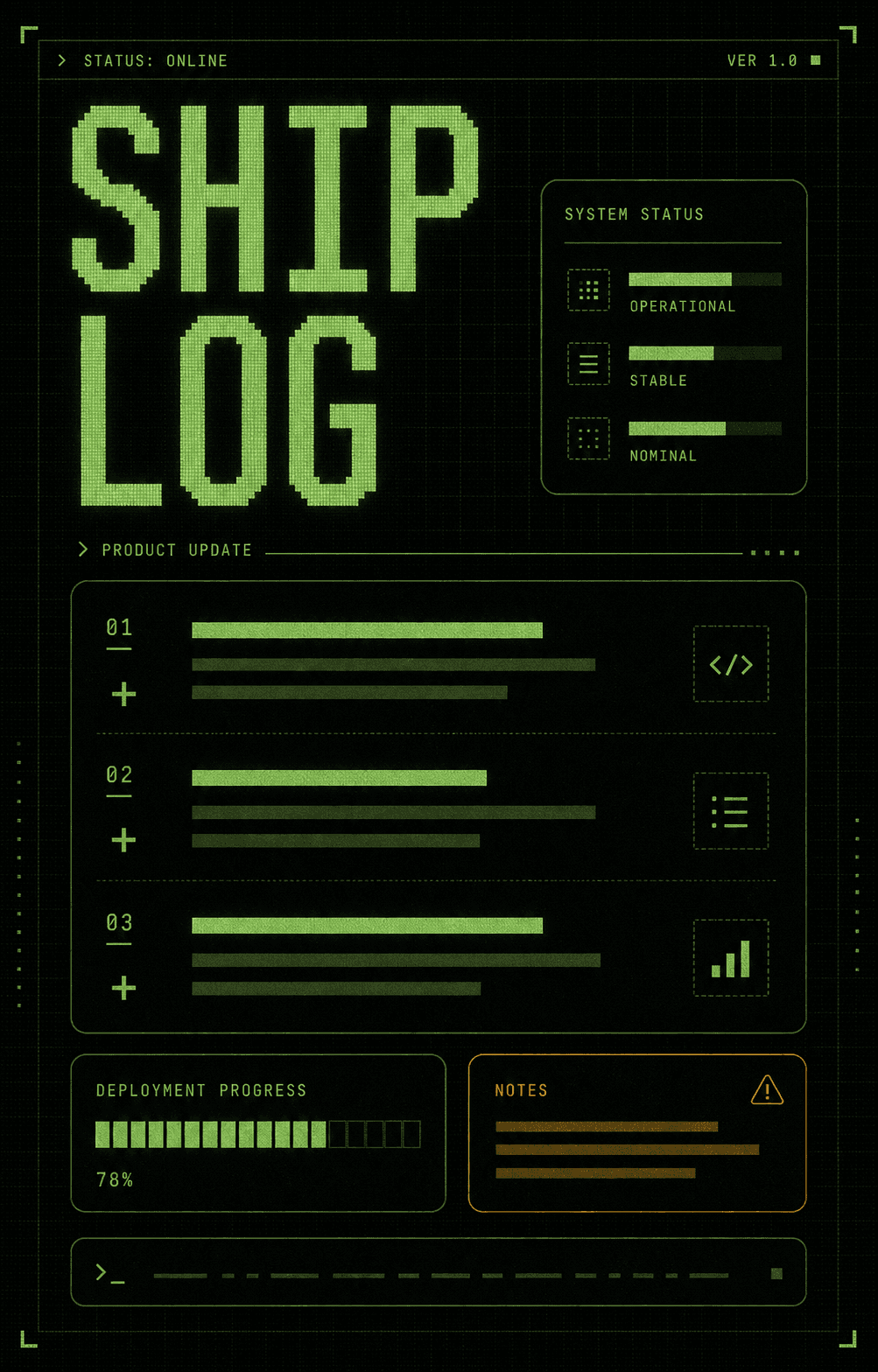 Retro terminal carousel template preview